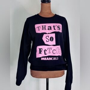 Mean Girls That’s‎ So Fetch Sweatshirt Small Black Pink Graphic Licensed